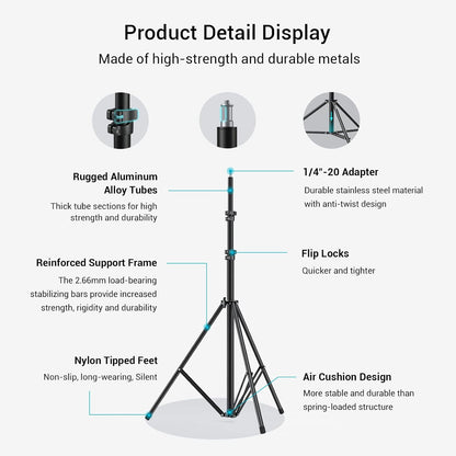 Lightweight & Portable Tripod Stand with Adjustable Mobile Clip Holder